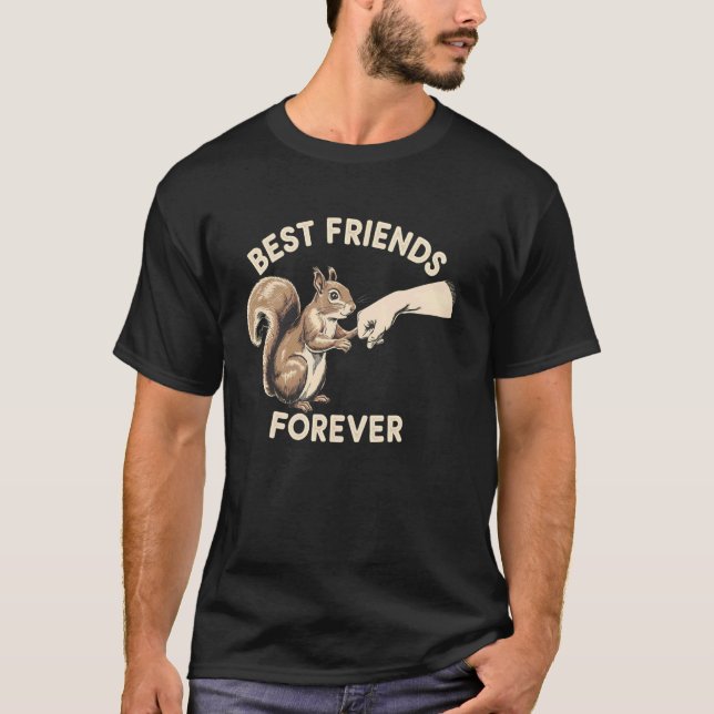 T-shirt Conception d'écureuil drôle de meilleurs amis (Devant)