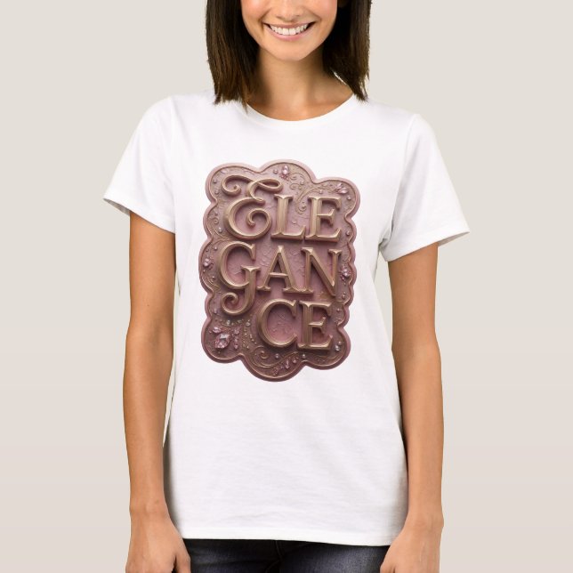 T-shirt Conception d'élégance en or saisissante (Devant)