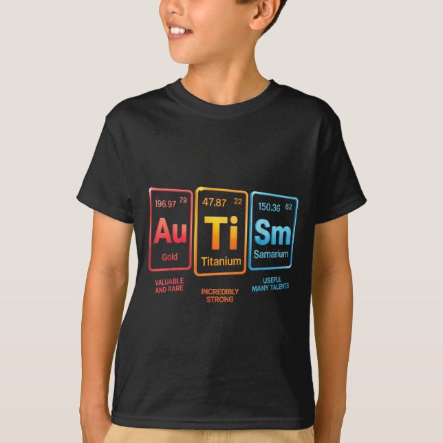 T-shirt Conception d'élément de science sur l'autisme insp (Devant)
