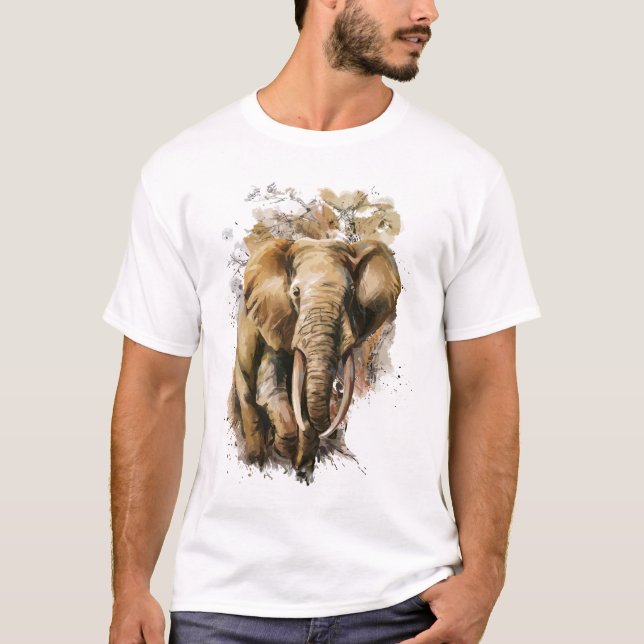 T-shirt Conception d'éléphant royal par Animals House (Devant)