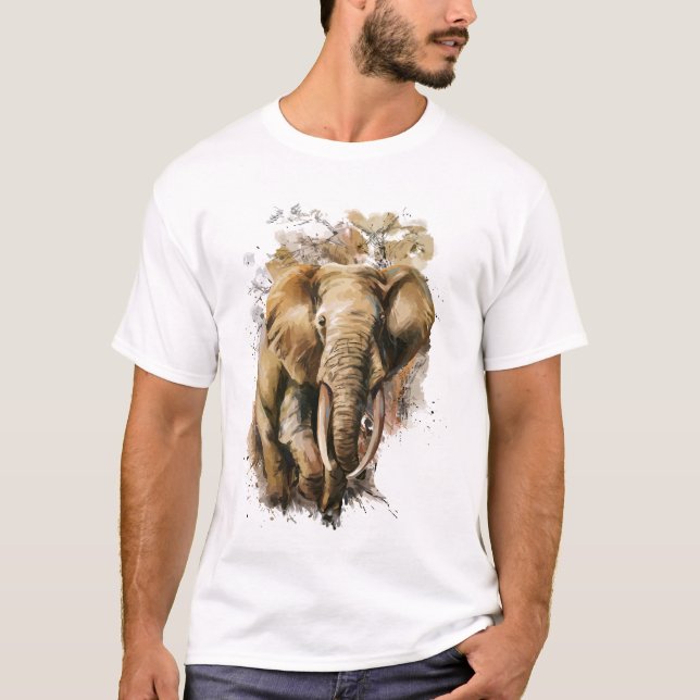 T-shirt Conception d'éléphant royal par Animals House (Devant)