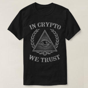 T-shirt Conception d'emblème « En Crypto Nous Avons Confia