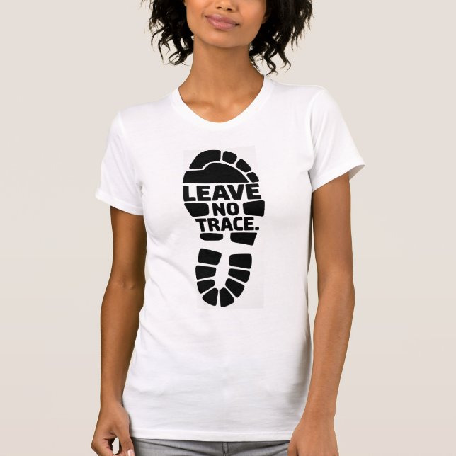 T-shirt Conception d'empreinte de botte de randonnée Leave (Devant)