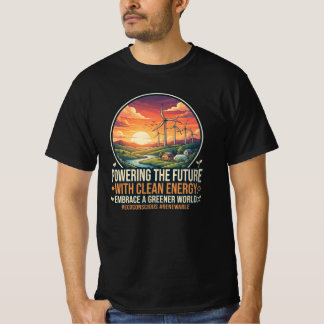 T-shirt Conception d'éolienne à énergie propre