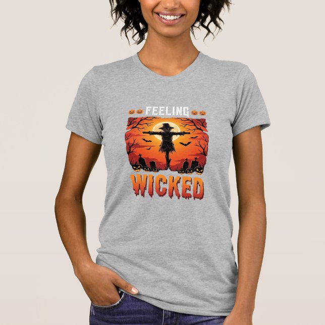 T-shirt Conception d'épouvantail d'Halloween qui se sent m (Devant)