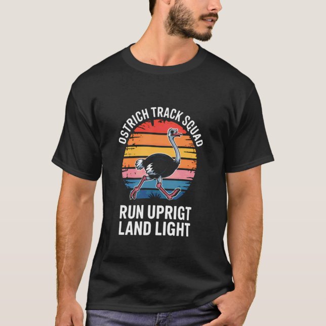 T-shirt Conception d'équipe de piste d'autruche - Courir d (Devant)