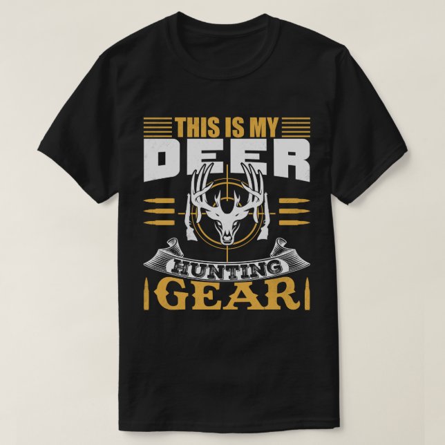 T-shirt Conception d'équipement de chasse au cerf (Design devant)