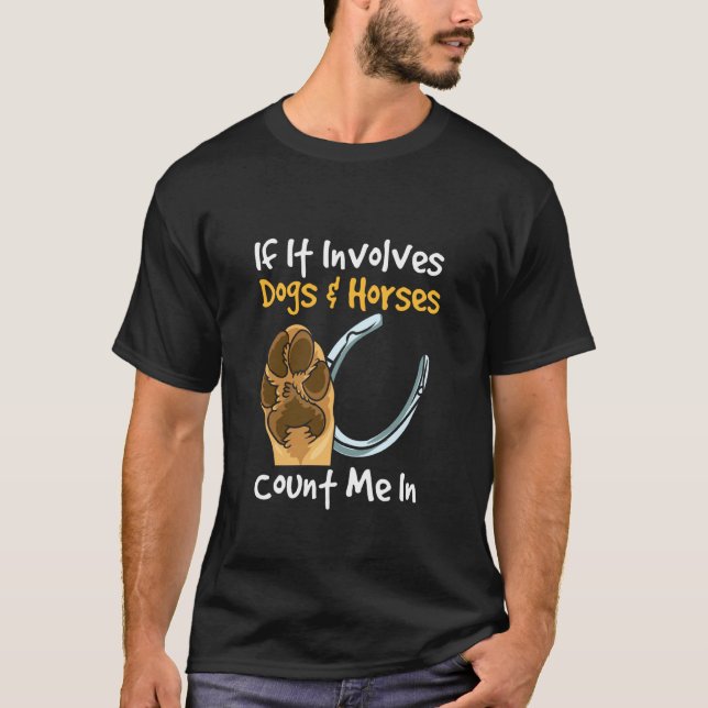 T-shirt Conception d'équitation pour cavalier - Si cela in (Devant)