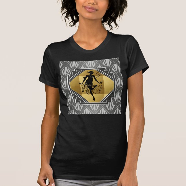T-shirt Conception des années 1920 de Gatsby d'art déco (Devant)