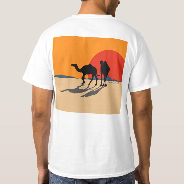 T-shirt Conception des chameaux et couchers (Dos)