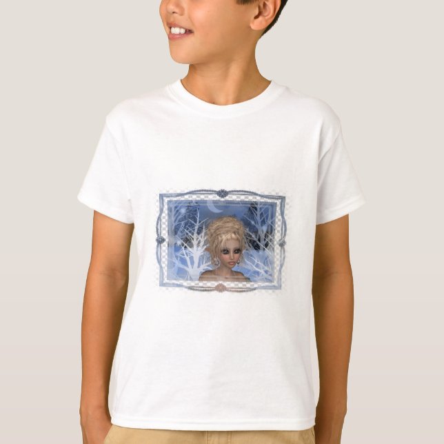 T-shirt Conception des elfes en hiver de nuit (Devant)