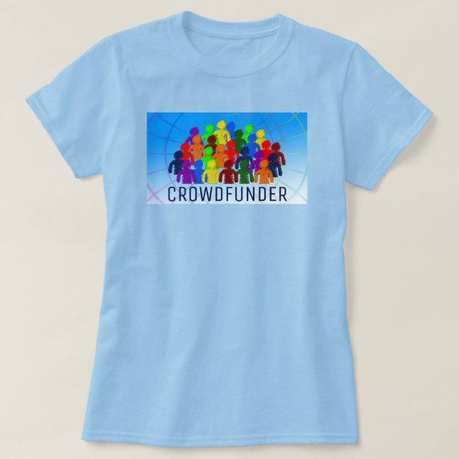 T-shirt Conception des foules, financement participatif, f (Design devant)