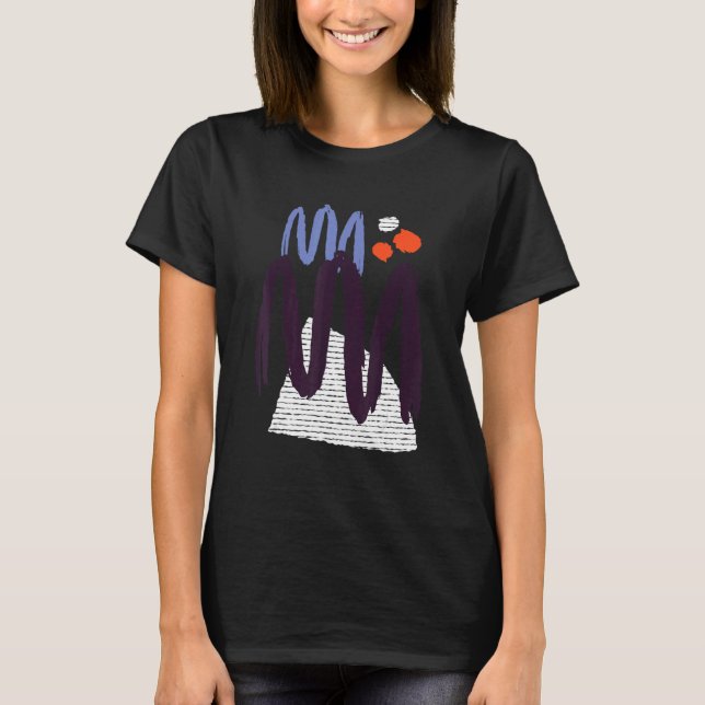 T-shirt Conception des lignes de peinture Abstraites (Devant)