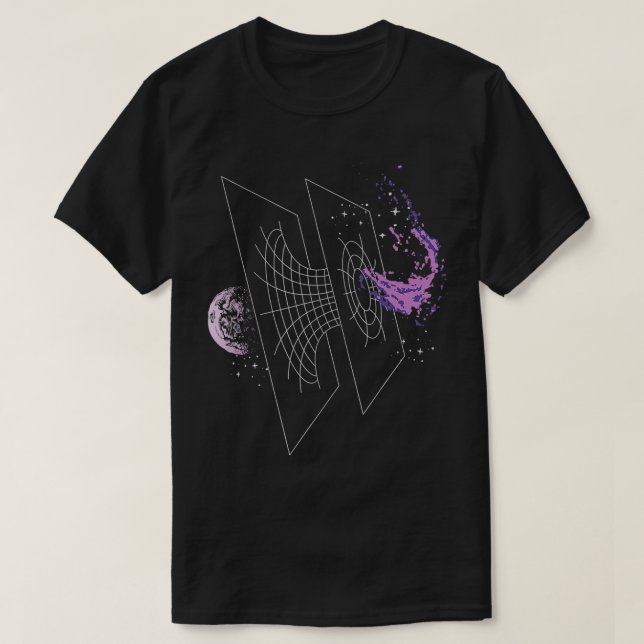T-shirt Conception des trous de ver de la planète Ether (Design devant)