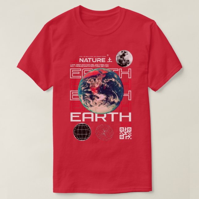 T-shirt Conception des vêtements de rue Earth (Design devant)