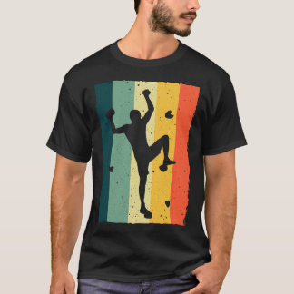 T-shirt Conception d'escalade de rocher Bouldering Vintage