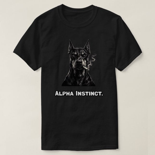 T-shirt Conception d'esprit de dominance instinct Alpha Le (Design devant)