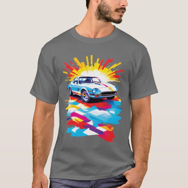 T-shirt Conception d'esthétique de voiture rétro garçon de (Devant)