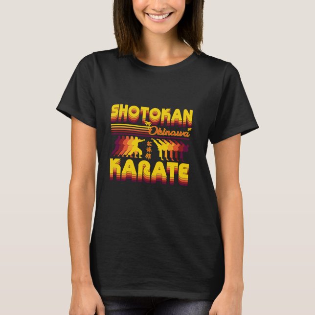 T-shirt Conception d'été de karaté Shotokan Rétro Classiqu (Devant)