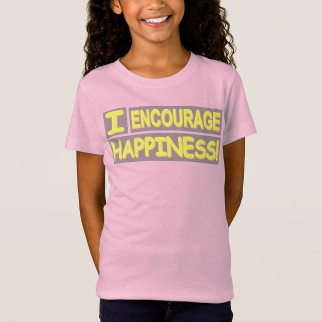 T-Shirt Conception d'expression mignonne "Encourager le bo (Devant)