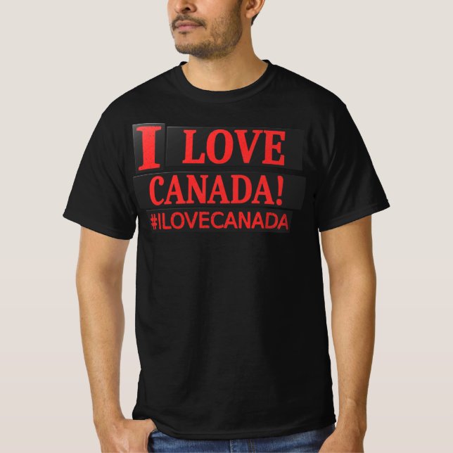 T-shirt Conception d'expression mignonne "#ILOVECANADA". C (Devant)