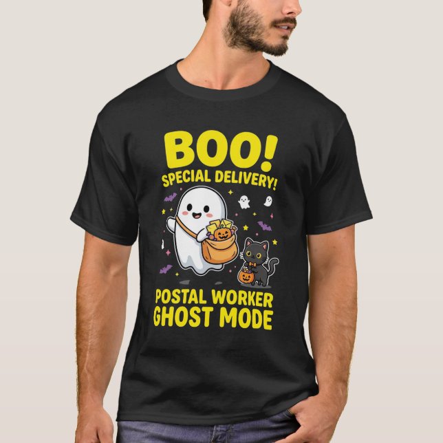 T-shirt Conception d'Halloween pour les travailleurs posta (Devant)