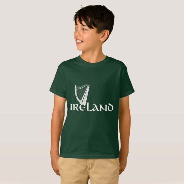 T-shirt Conception d'harpe de l'Irlande, harpe irlandaise (Devant entier)