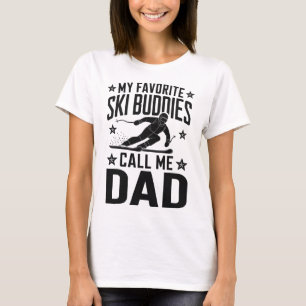 T-shirt Conception d'humour de papa skieur Conception de s