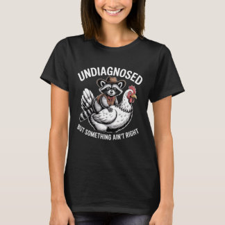 T-shirt Conception d'humour de poulet chevauchant un raton