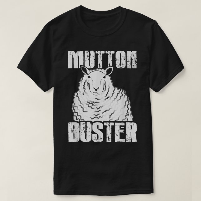 T-shirt Conception d'humour de rodéo de mouton de Buster d (Design devant)