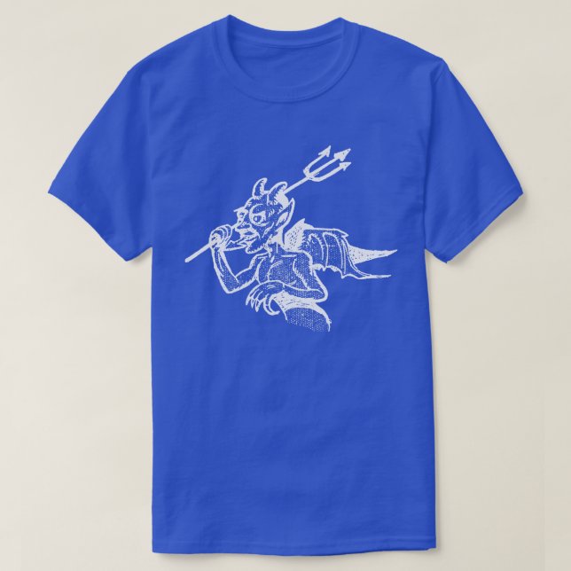 T-shirt Conception d'illustration du diable vintage (Design devant)