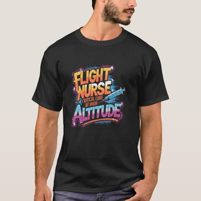 T-shirt Conception d'infirmière de vol pour l'escadron d'i (Devant)