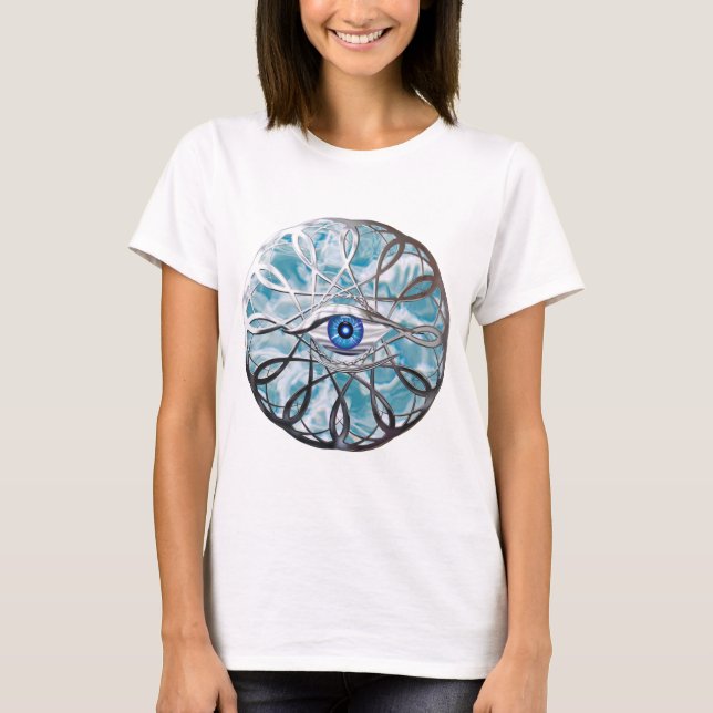 T-shirt Conception d'oeil mystique Chrome (Devant)