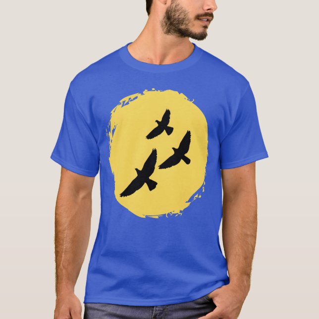 T-shirt Conception d'oiseaux vintage (Devant)