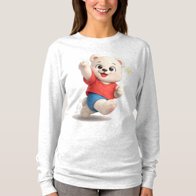 T-shirt Conception d'ours en peluche adorable et mignon (Devant)