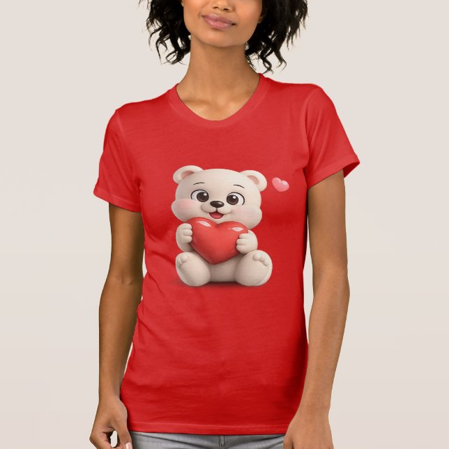 T-shirt Conception d'ours en peluche adorable et mignonne (Devant)