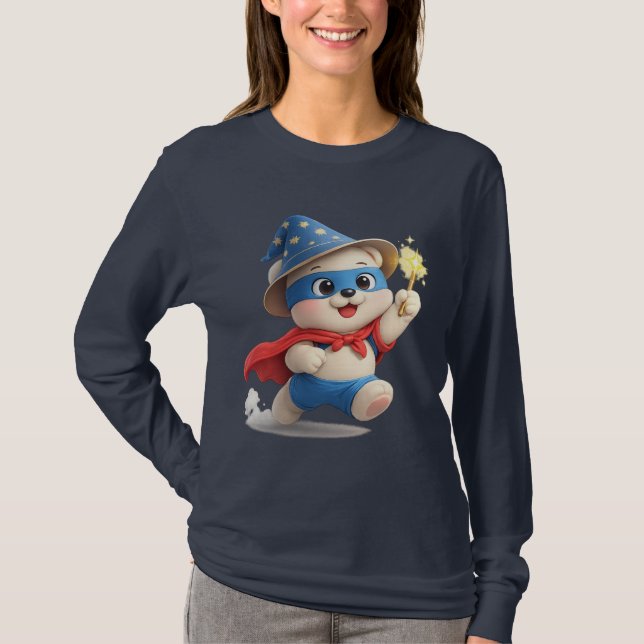 T-shirt Conception d'ours en peluche adorable et mignonne (Devant)