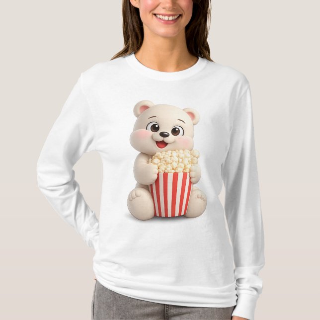 T-shirt Conception d'ours en peluche adorable et mignonne (Devant)