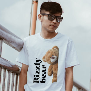 T-shirt Conception d'ours en peluche mignonne Rizzly citat