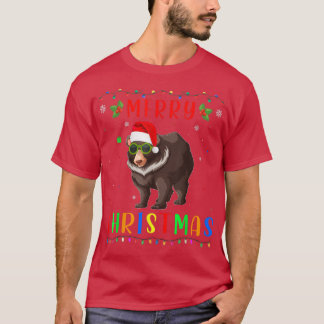 T-shirt Conception d'ours léger Grizzly de Noël correspond