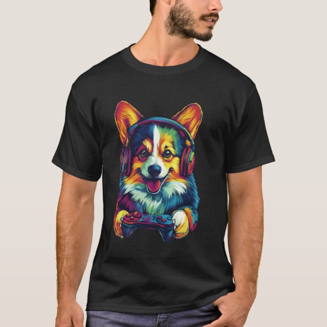 T-shirt Conception drôle de casque de jeu pour les amoureu (Devant)