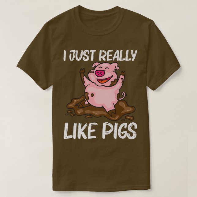 T-shirt Conception Drôle De Cochon Pour Hommes Femmes Ferm (Design devant)