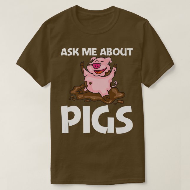 T-shirt Conception Drôle De Cochon Pour Hommes Femmes Ferm (Design devant)