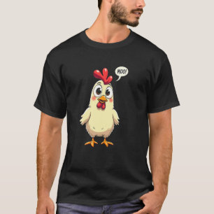 T-shirt Conception drôle de confusion de vache de poulet m