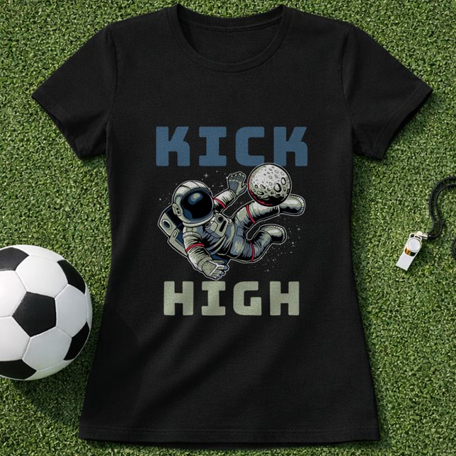 T-shirt Conception drôle de coup de pied de soccer spatial (Créateur téléchargé)