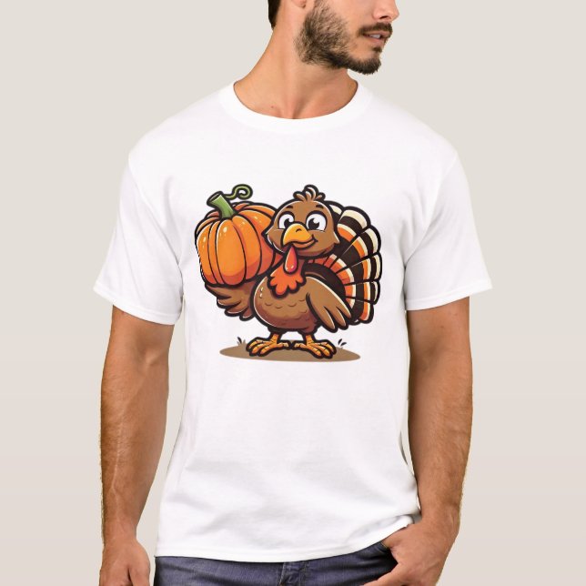 T-shirt Conception drôle de dinde de Thanksgiving Famille  (Devant)