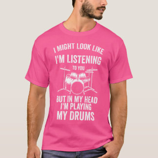 T-shirt Conception Drôle De Drummer Pour Hommes Femmes Dru