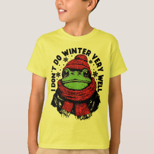 T-shirt Conception drôle de grenouille d'hiver