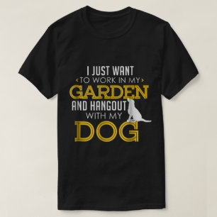 T-shirt Conception drôle de jardin et d'amour de chien