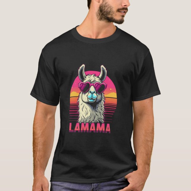 T-shirt Conception drôle de lama LAMAMA (Devant)